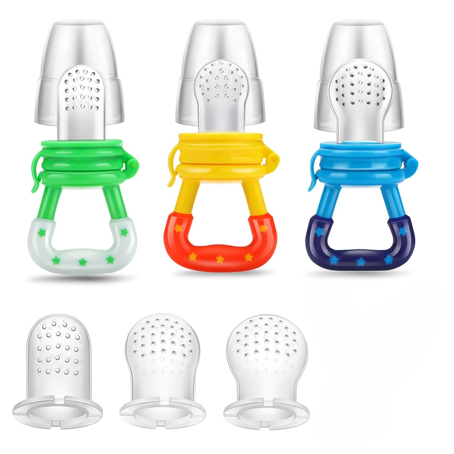 Baby Food Bites - Baby-Frucht-Futterspender/Schnuller, lebensmittelechtes Silikon, BPA-frei, Baby-Beißspielzeug, geeignet