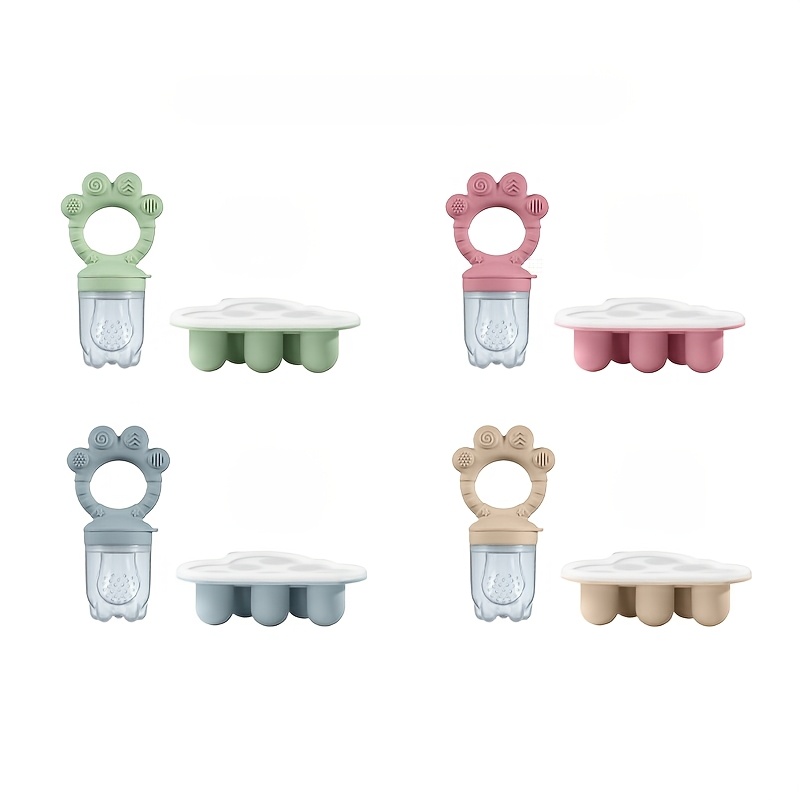 Baby Food Chart - 2-teiliges Baby-Futter-Set: Baby-Frucht-Futterspender mit Gefrierfach und