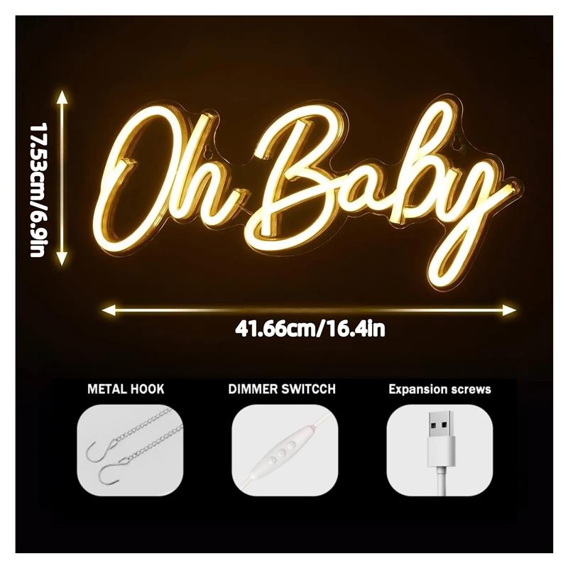 Oh Baby Neonschilder für Wandd – Baby Food Restaurant Bewertung und Preis
