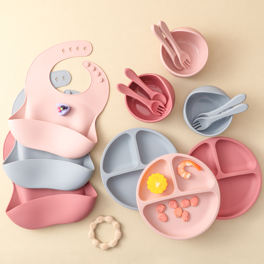 5Pcs Baby Silikon Fütterung Se – Silicone Suction Bowl Bewertung und Preis